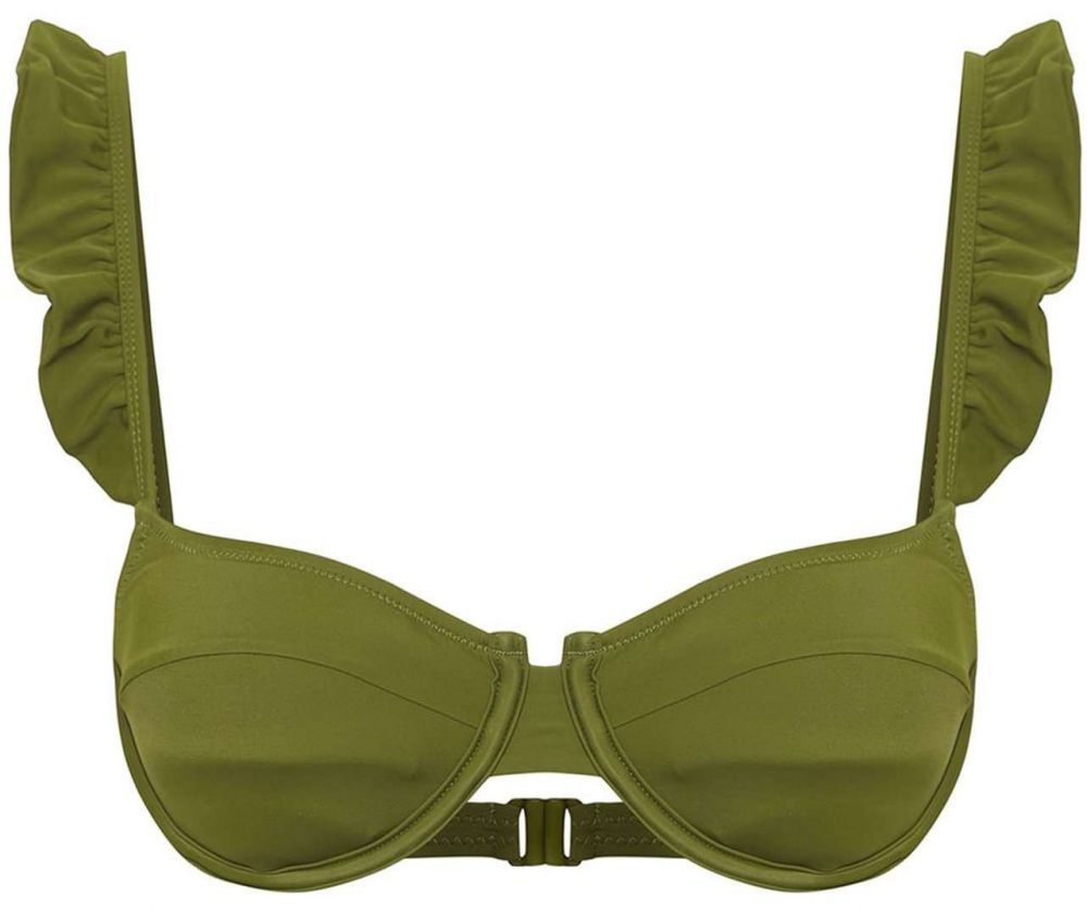 Trendyol Bikinový top  olivová