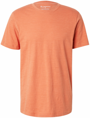 KnowledgeCotton Apparel Tričko 'Narrow'  koralová / pastelovo oranžová