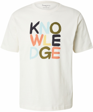 KnowledgeCotton Apparel Tričko  svetlobéžová / námornícka modrá / olivová / koralová