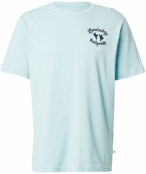 KnowledgeCotton Apparel Tričko  vodová / čierna