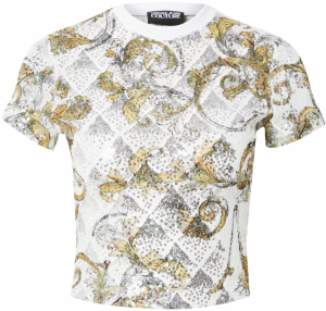 Versace Jeans Couture Tričko  pueblo / čierna / strieborná / biela