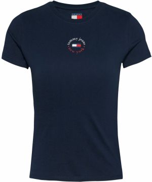Tommy Jeans Tričko 'ESSENTIAL'  námornícka modrá / červená / biela