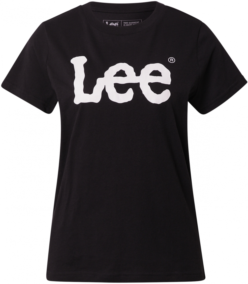 Lee Tričko 'LOGO TEE'  čierna / biela