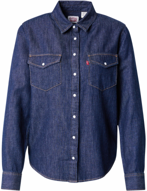 LEVI'S ® Blúzka 'ICONIC WESTERN IN LINEN DENIM'  tmavomodrá