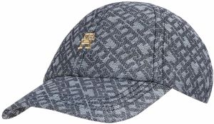 TOMMY HILFIGER Čiapka  námornícka modrá / modrosivá / zlatá
