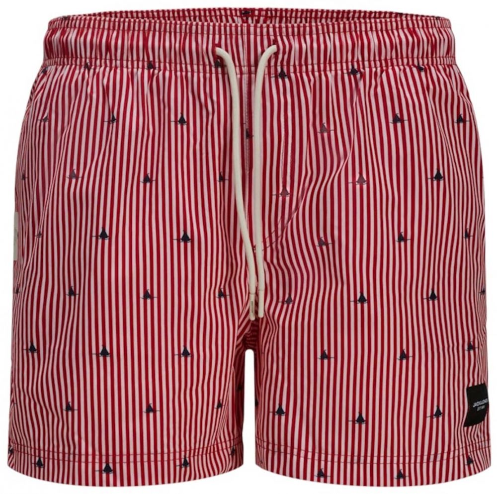 JACK & JONES Plavecké šortky 'JPSTMaui'  rosé / tmavočervená / čierna