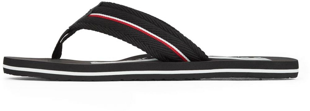 TOMMY HILFIGER Žabky  červená / čierna / biela