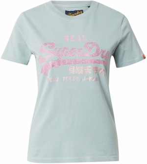 Superdry Tričko  smaragdová / levanduľová