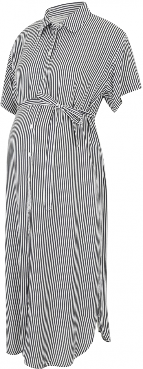 Vero Moda Maternity Košeľové šaty 'VMMBUMPY'  čierna / biela