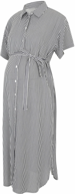Vero Moda Maternity Košeľové šaty 'VMMBUMPY'  čierna / biela