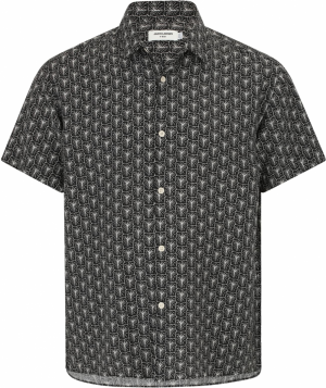 Jack & Jones Plus Košeľa 'JORMARSHALL ISLINGTON'  čierna / biela
