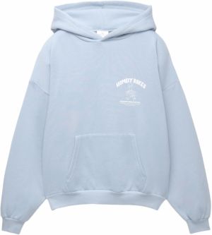 Pull&Bear Mikina  svetlomodrá / biela