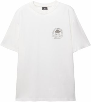 Pull&Bear Tričko 'MIAMI'  čokoládová / biela