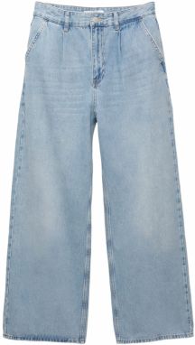 Pull&Bear Plisované rifle  svetlomodrá