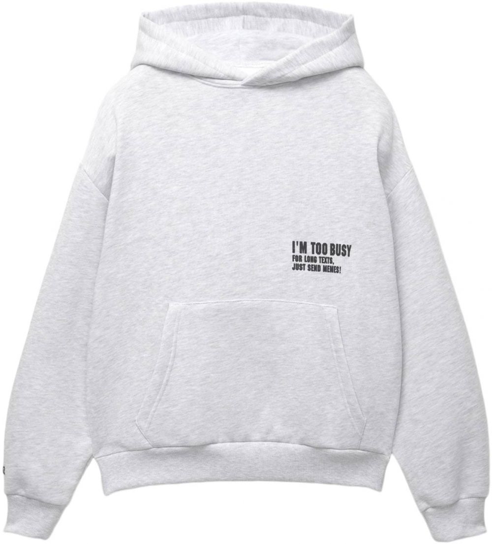Pull&Bear Mikina  sivá / čierna