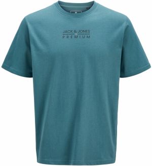 Jack & Jones Premium Tričko 'JPRBLUATLAS'  modrozelená / červená / čierna