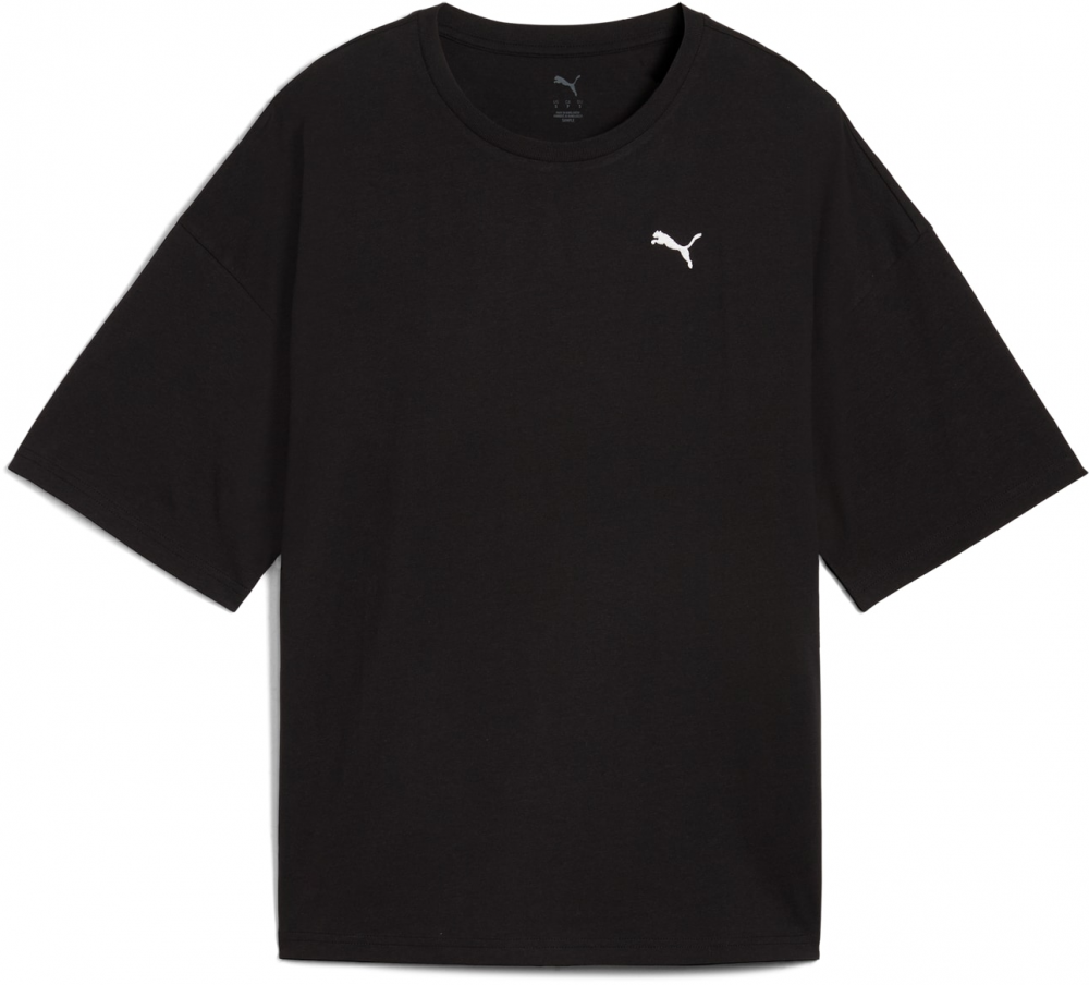 PUMA Tričko 'Wardrobe Essentials'  čierna / biela