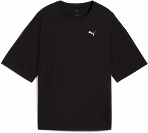 PUMA Tričko 'Wardrobe Essentials'  čierna / biela