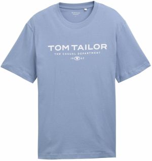 TOM TAILOR Tričko  modrosivá / biela