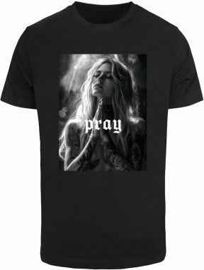 Mister Tee Tričko 'Praying Girl'  sivá / tmavosivá / čierna / biela