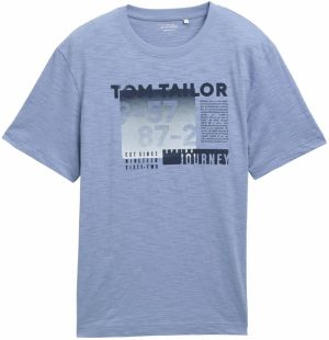 TOM TAILOR Tričko  modrosivá / tmavomodrá / sivá