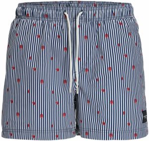JACK & JONES Plavecké šortky 'JPSTMaui'  námornícka modrá / červená / biela