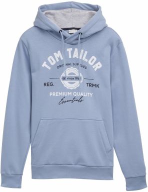 TOM TAILOR Mikina  svetlomodrá / čierna / biela