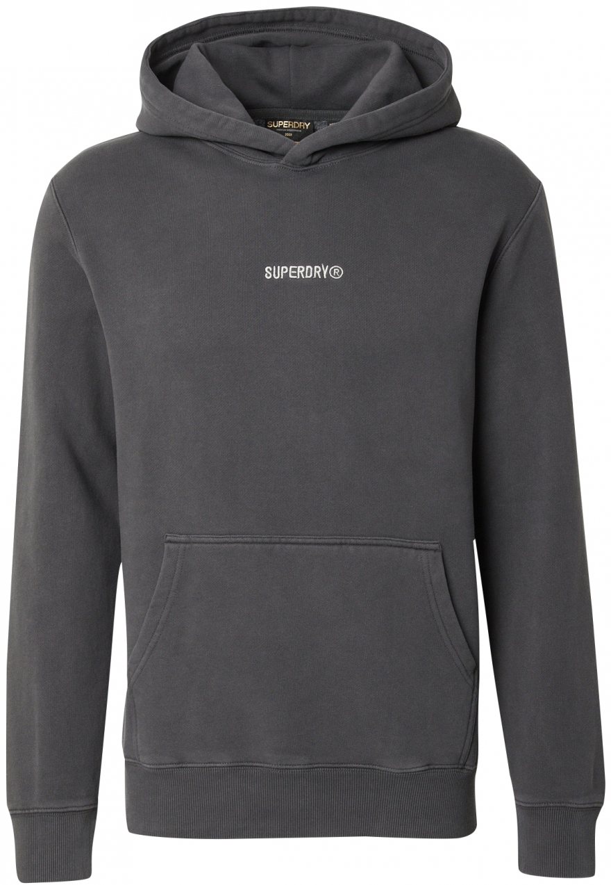 Superdry Mikina  tmavosivá / biela