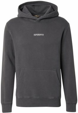 Superdry Mikina  tmavosivá / biela