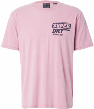 Superdry Tričko  antracitová / ružová