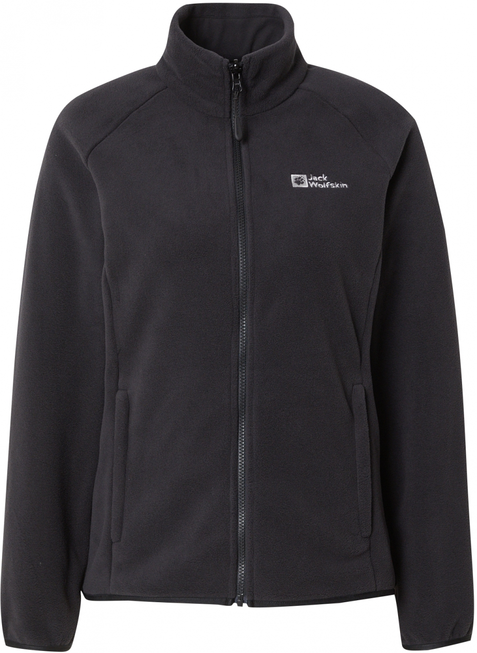 JACK WOLFSKIN Funkčná flisová bunda 'Moonrise'  čierna / biela