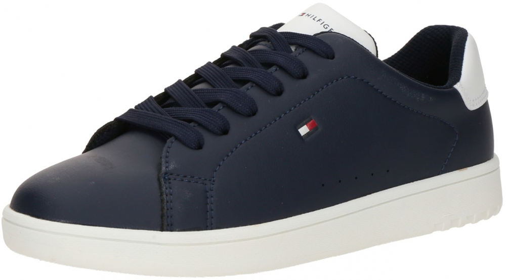 TOMMY HILFIGER Tenisky  tmavomodrá / biela