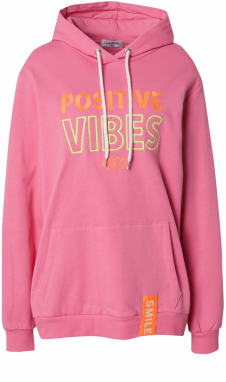 Zwillingsherz Mikina 'Positive Vibes'  žltá / oranžová / ružová