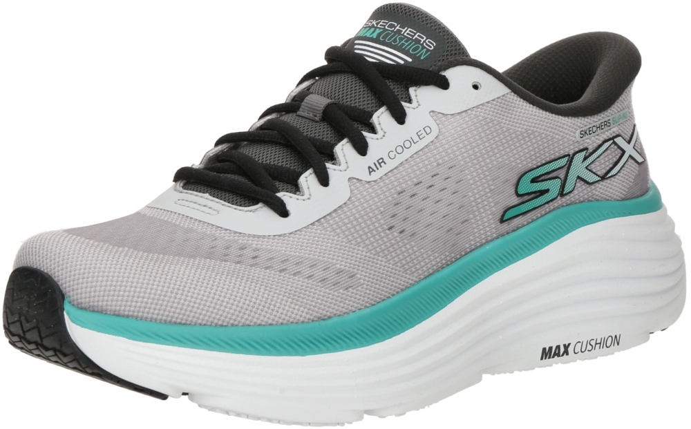 SKECHERS Bežecká obuv 'MAX CUSHIONING ENDEAVOUR'  sivá / mätová / čierna
