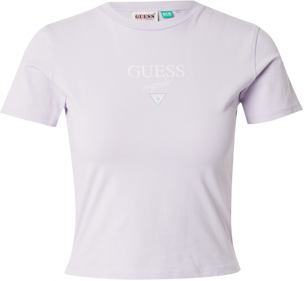 GUESS Originals Tričko  modrá / orgovánová / biela