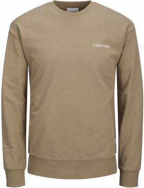 JACK & JONES Mikina 'JJEBradley'  brokátová / ružová / biela