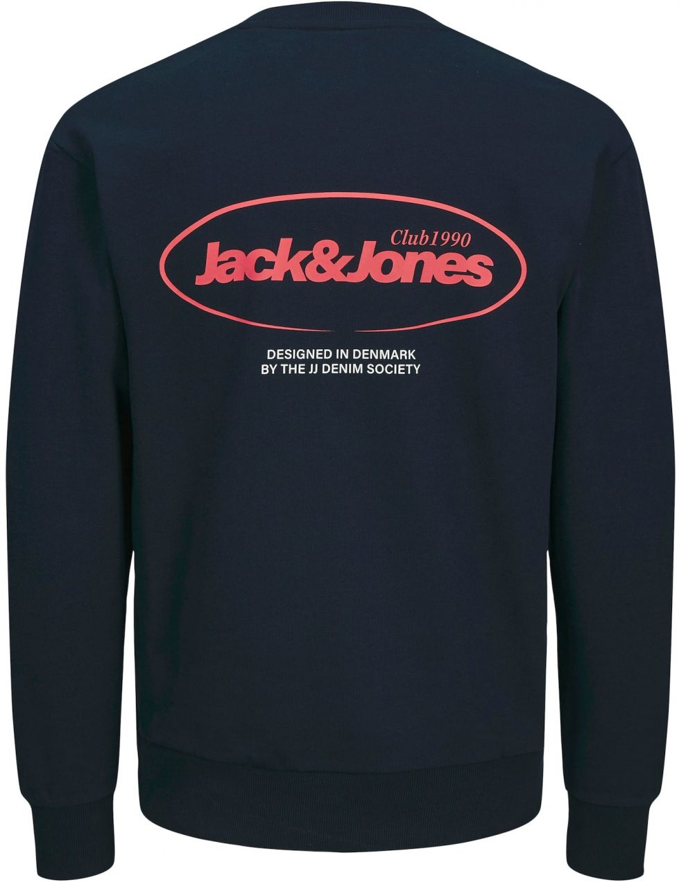 JACK & JONES Mikina 'JJEBradley'  námornícka modrá / melónová / biela