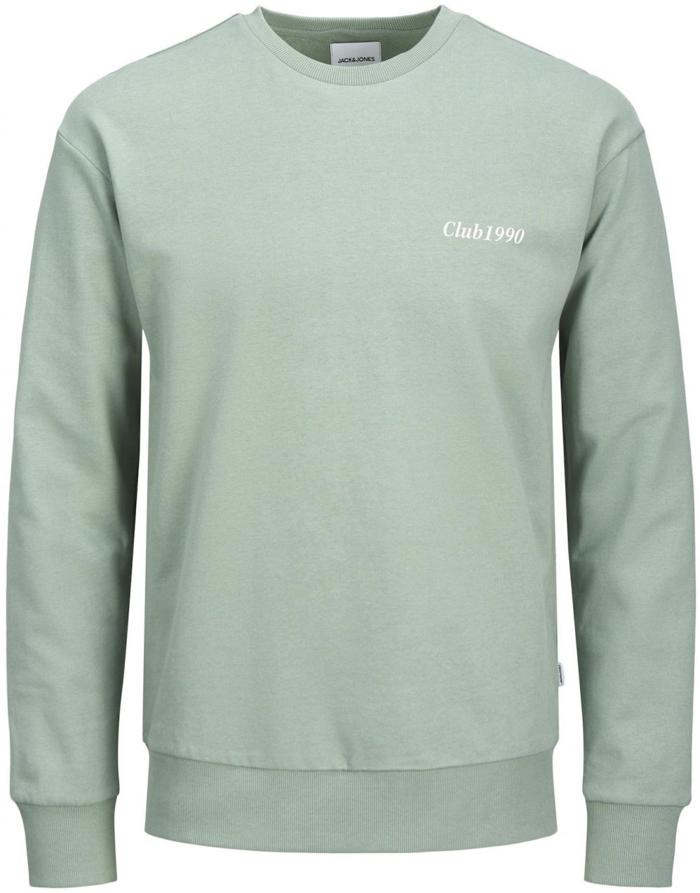 JACK & JONES Mikina 'JJEBradley'  limetová / pastelovo zelená / biela