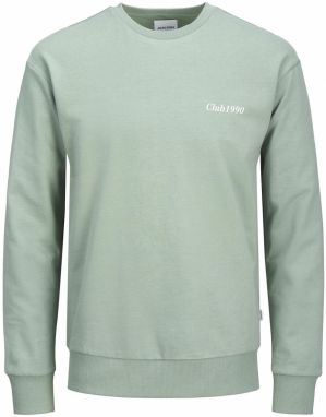 JACK & JONES Mikina 'JJEBradley'  limetová / pastelovo zelená / biela