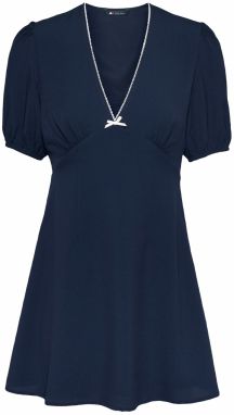 Tommy Jeans Šaty  námornícka modrá / biela