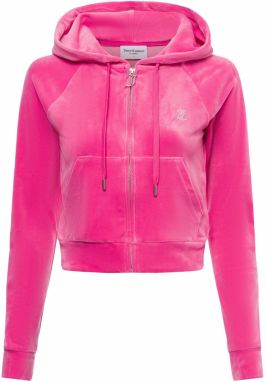 Juicy Couture Tepláková bunda 'Madison'  sivá / ružová