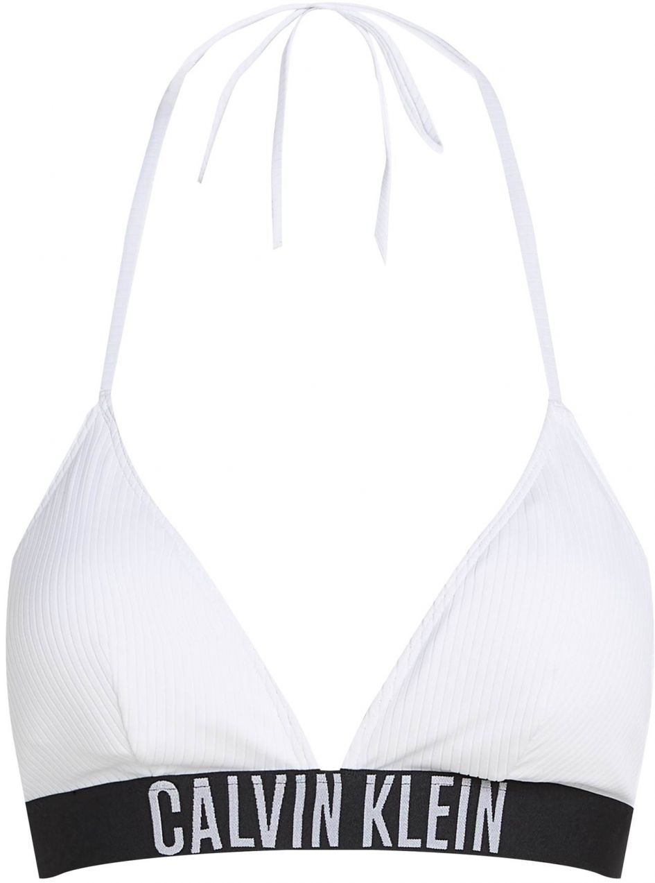 Calvin Klein Swimwear Bikinový top 'Intense Power'  svetlosivá / čierna / biela