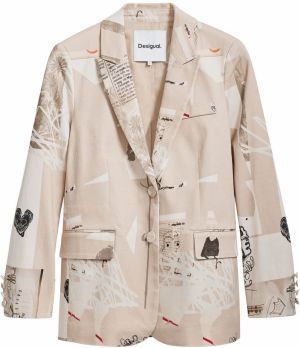 Desigual Blejzer 'Mr. Christian'  béžová / kapučíno / čierna