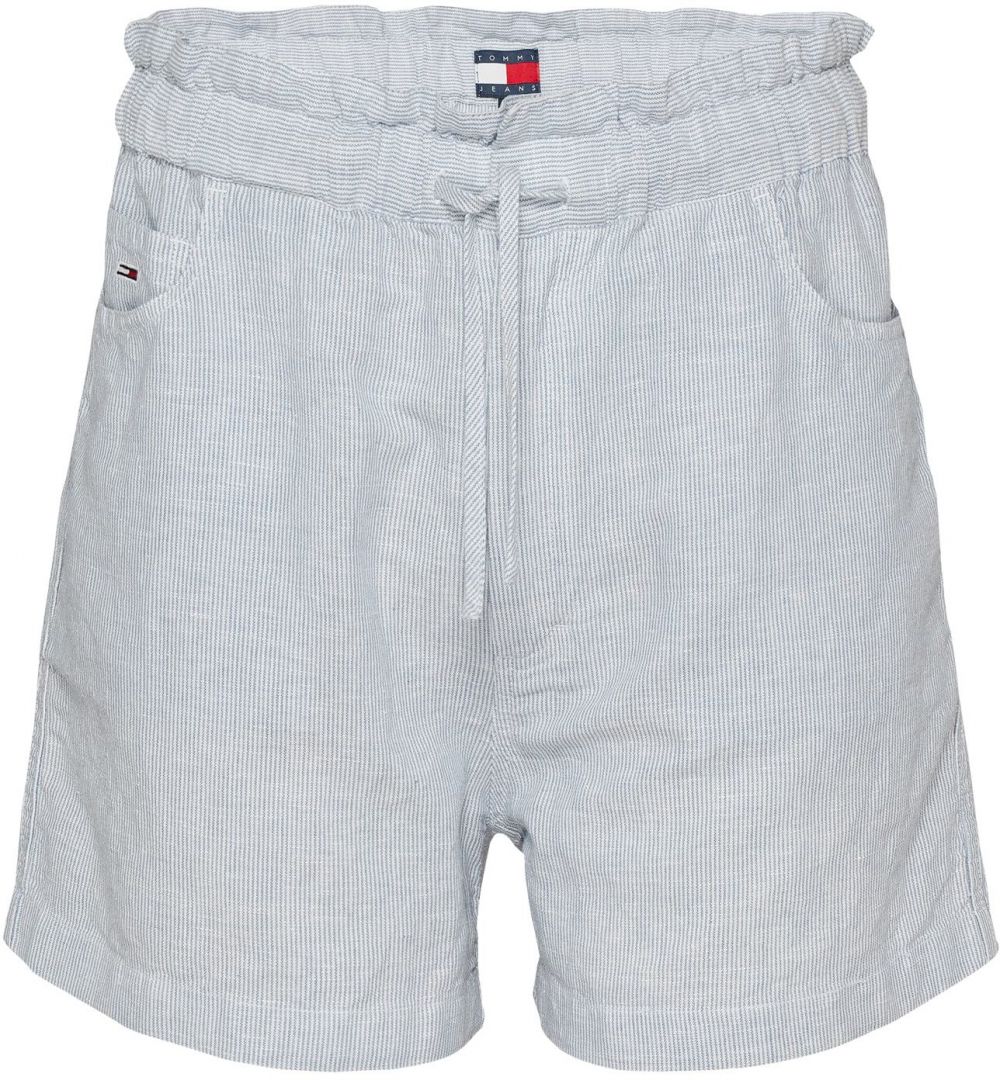 Tommy Jeans Nohavice  modrá / biela