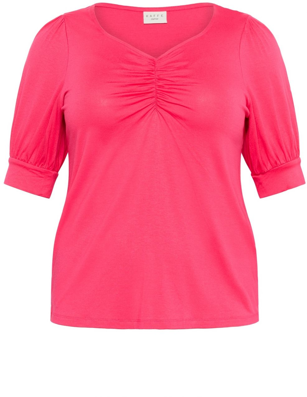 KAFFE CURVE Tričko  ružová