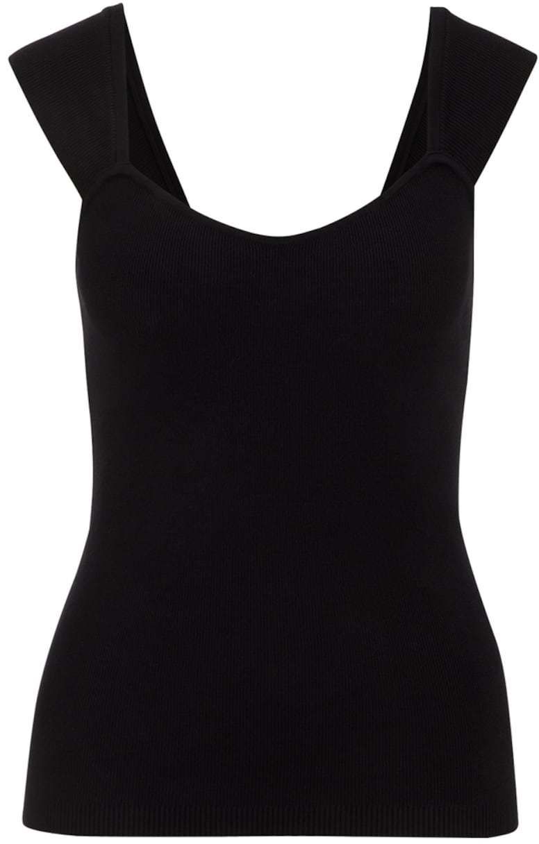 WE Fashion Vyšívaný top  čierna
