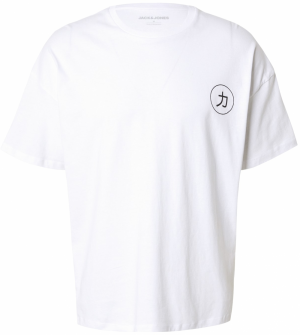JACK & JONES Tričko 'JJDRAGON'  čierna / biela