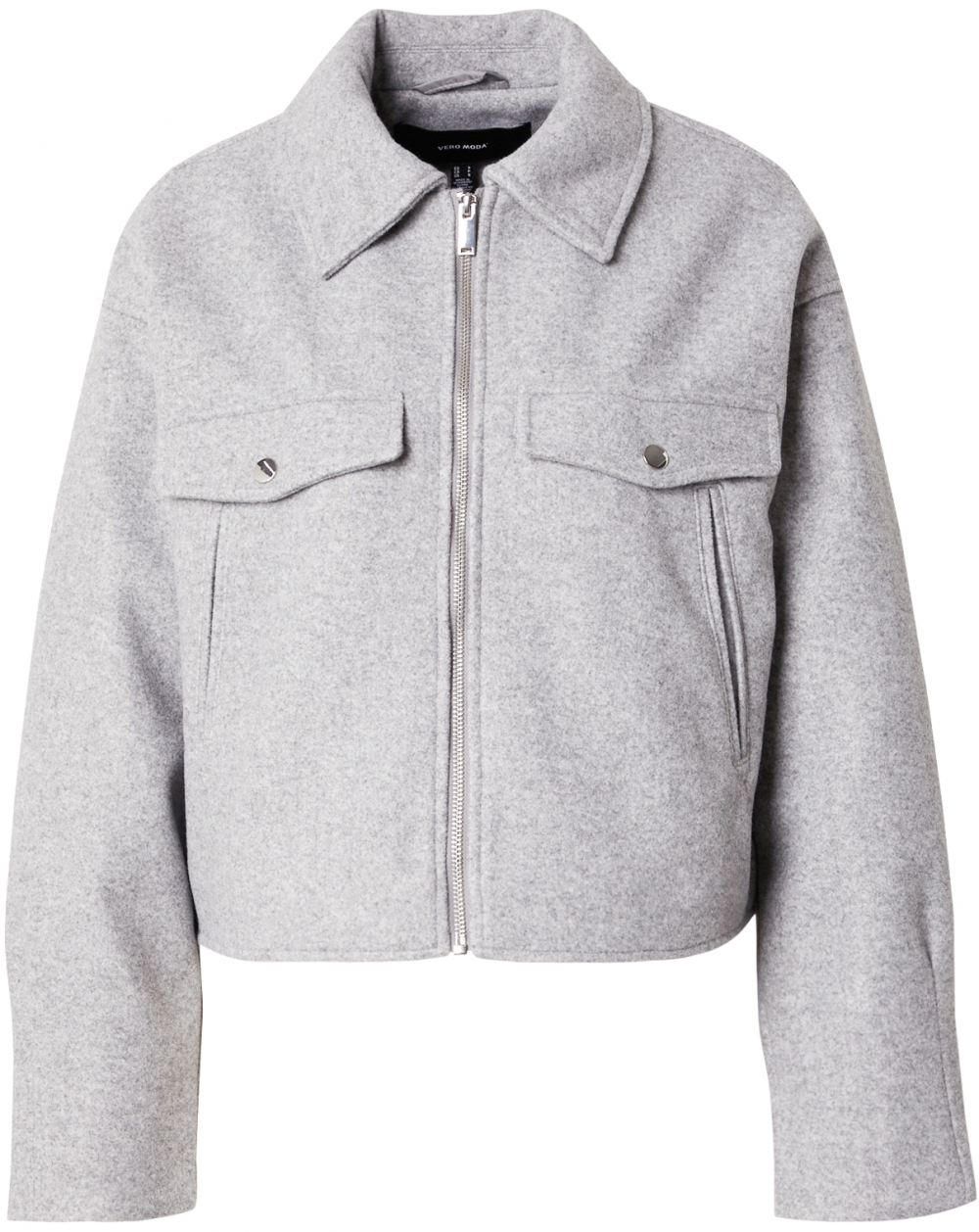 VERO MODA Prechodná bunda 'VMFORTUNEFREJ'  sivá