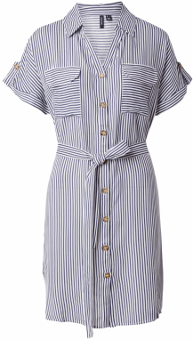 VERO MODA Košeľové šaty 'VMBumpy'  modrá / biela