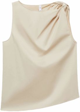 MANGO Top 'INDO'  béžová